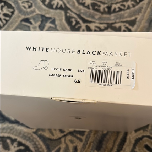 White House Black Market Silver Ankle Boots with Modern Design - Picture 10 of 10